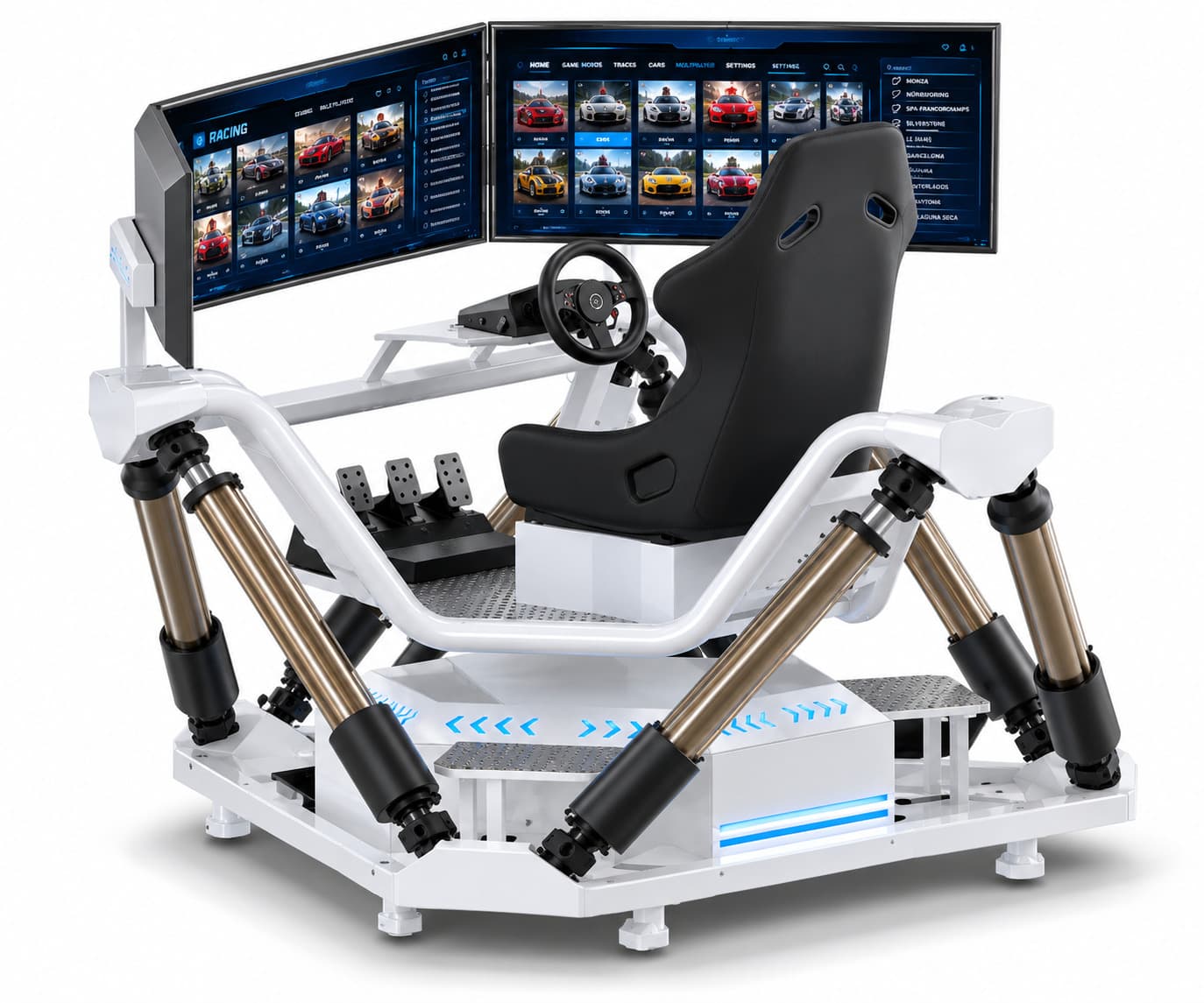 THREE SCREEN RACING CAR